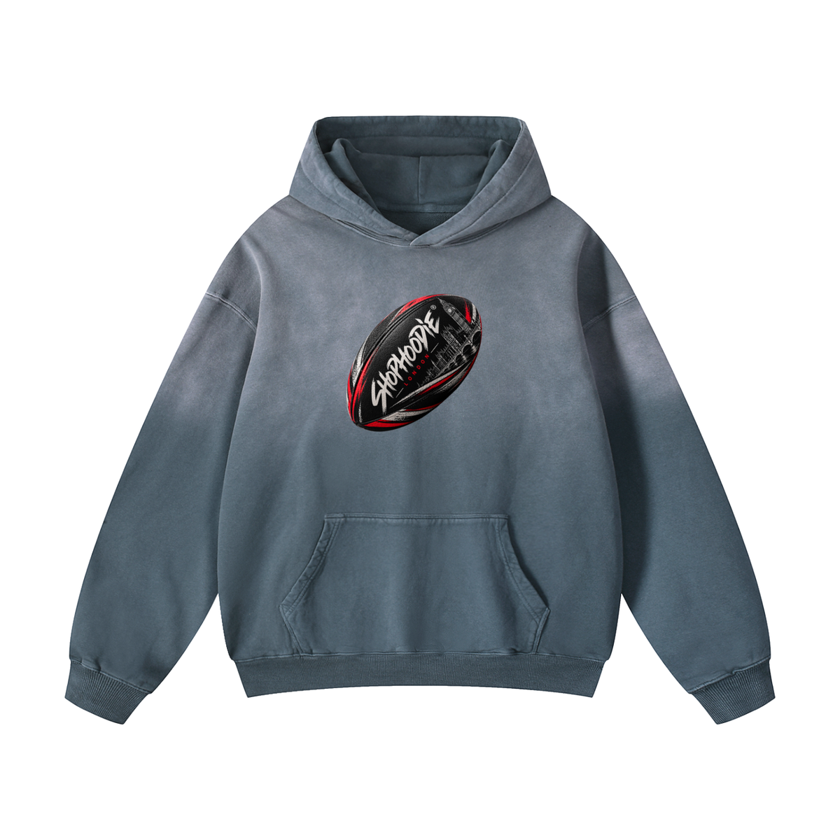 SHOPHOODIE LONDON Rugby 400 GSM unisex heavyweight sunfade oversized hoodie for rugby fans – image 7