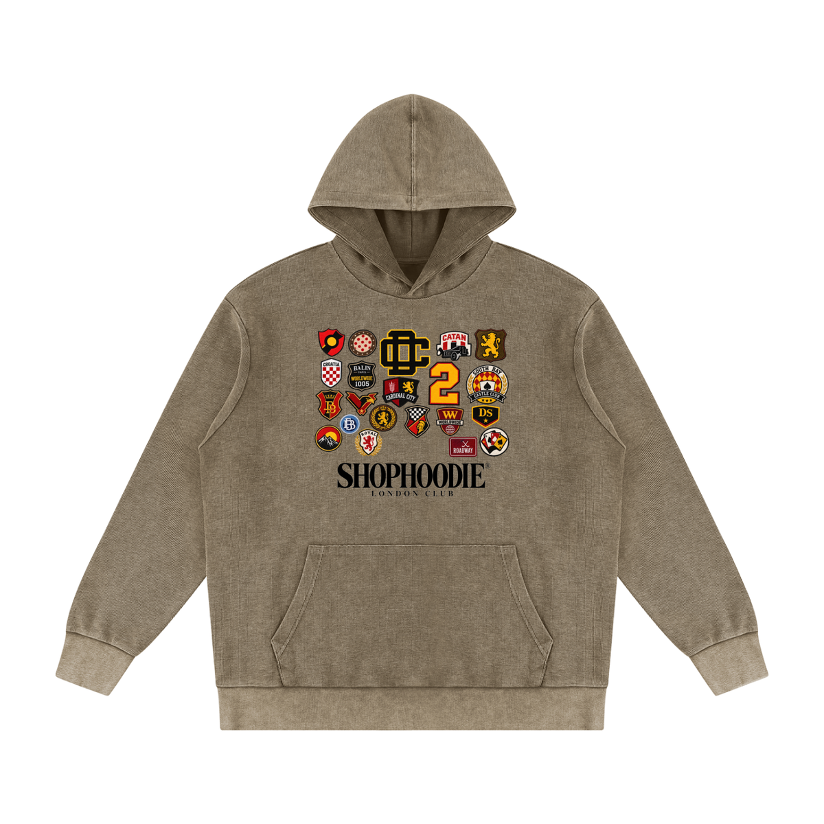 SHOPHOODIE® SHOPHOODD™ Made in London 340 GSM mineral wash oversized unisex hoodie — product image 3