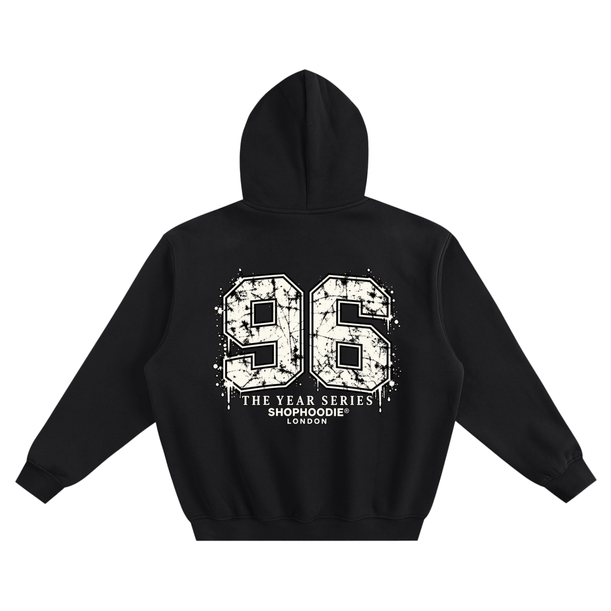 SHOPHOODIE® LONDON 96 Fleeced Boxy Hoodie — premium unisex streetwear — view 2