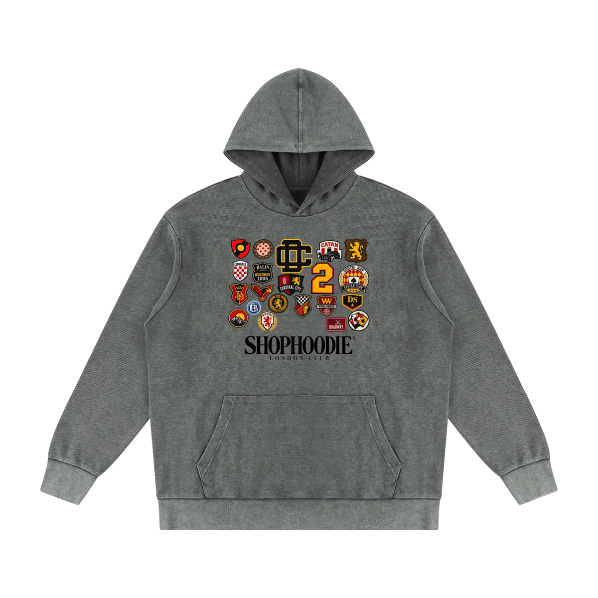 SHOPHOODIE® SHOPHOODD™ Made in London 340 GSM mineral wash oversized unisex hoodie — product image 7