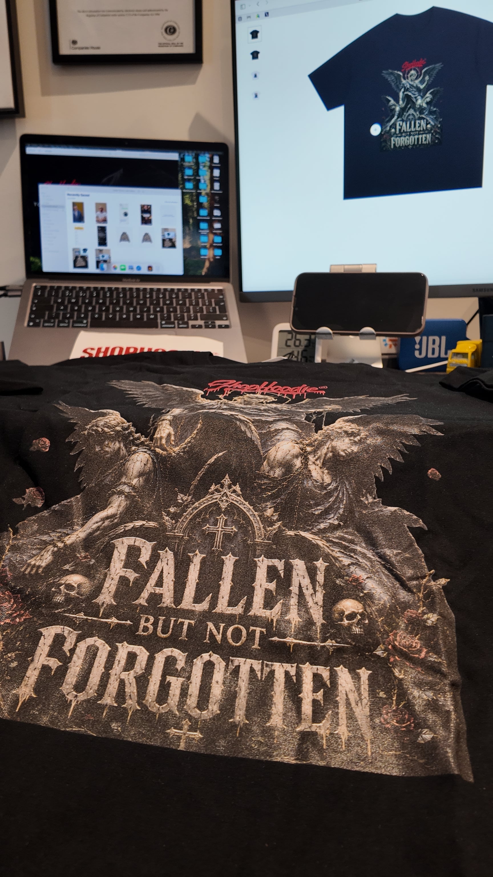 Shophoodie Fallen but not forgotten Unisex Oversized Cotton T-Shirt