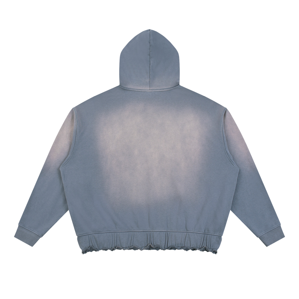 SHOPHOODIE LONDON BLANK 370 GSM unisex sunfade ripped boxy hoodie – product image 8