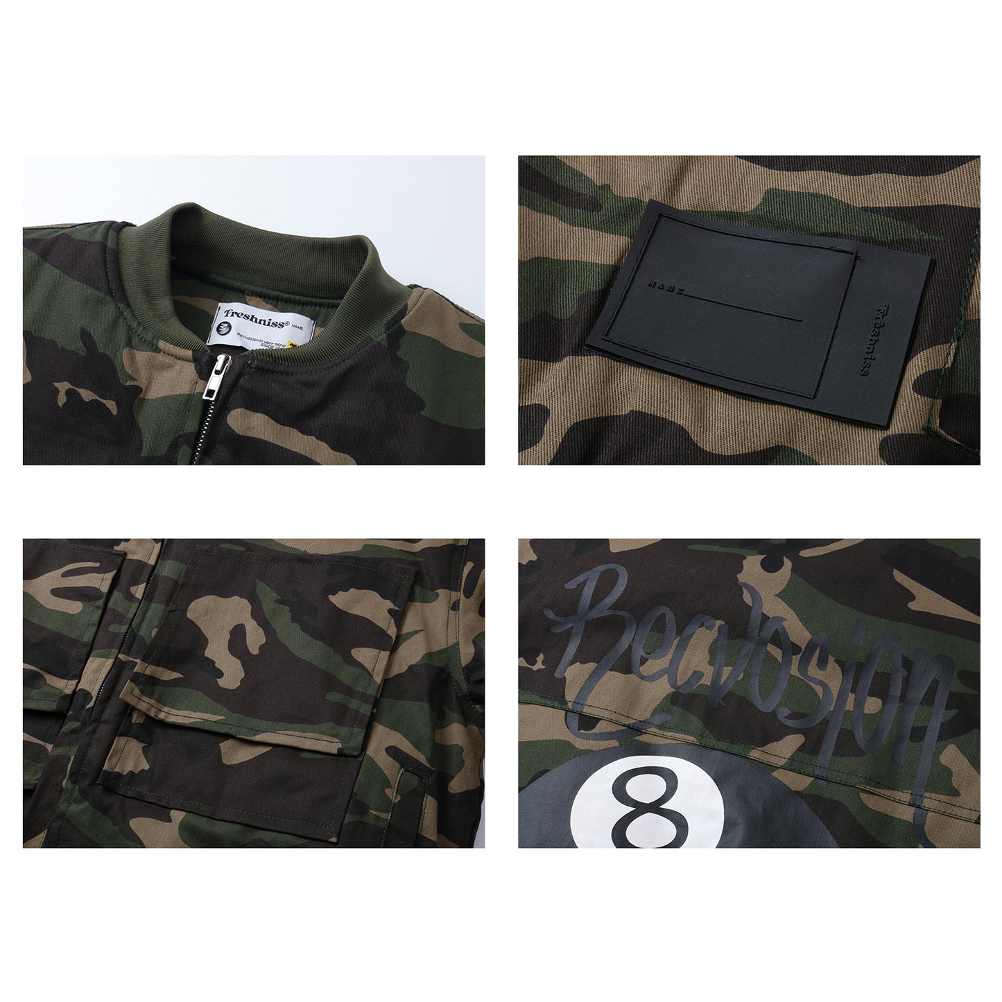 Themed Camouflage Couple Street Fashion Jacket Work Jacket