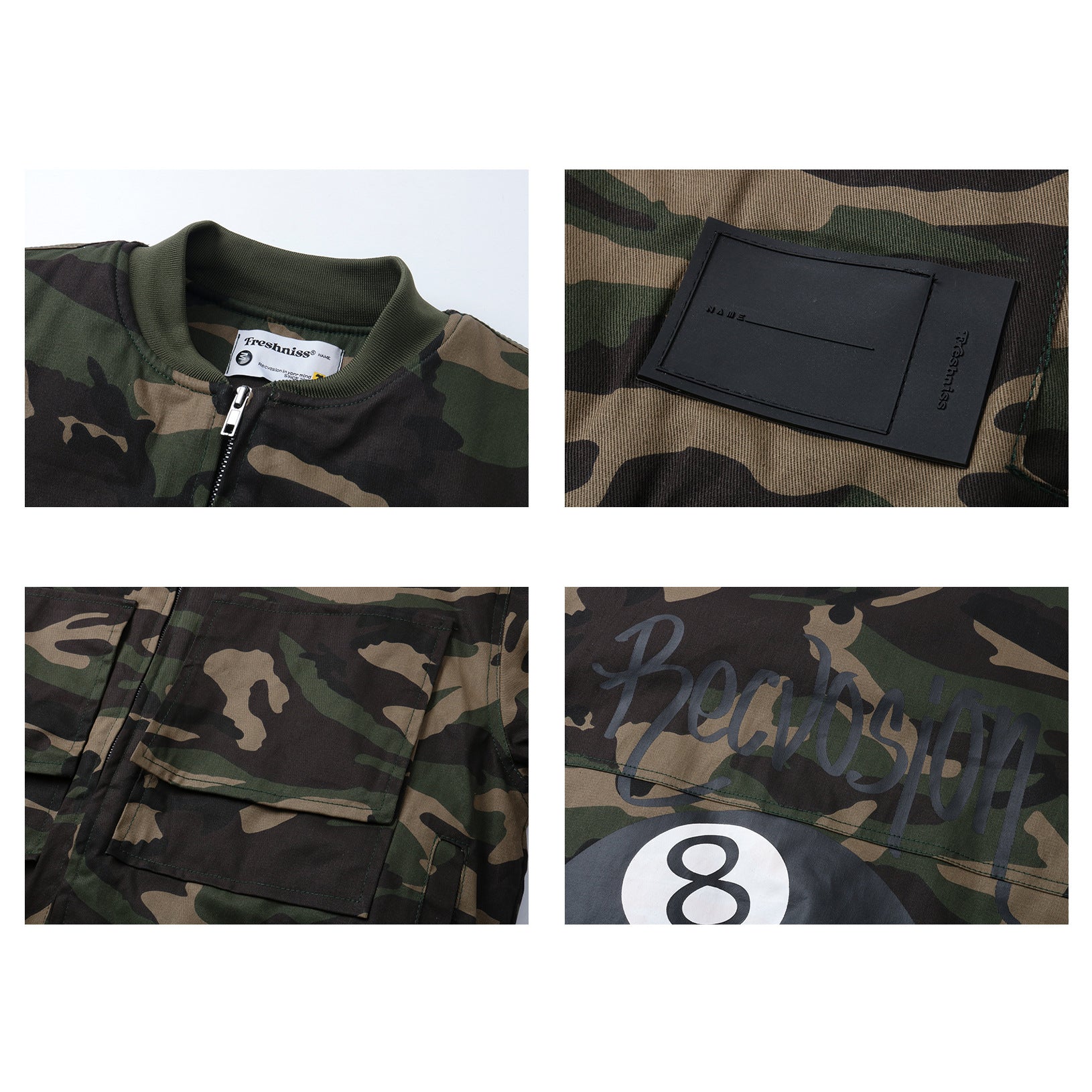 Themed Camouflage Couple Street Fashion Jacket Work Jacket
