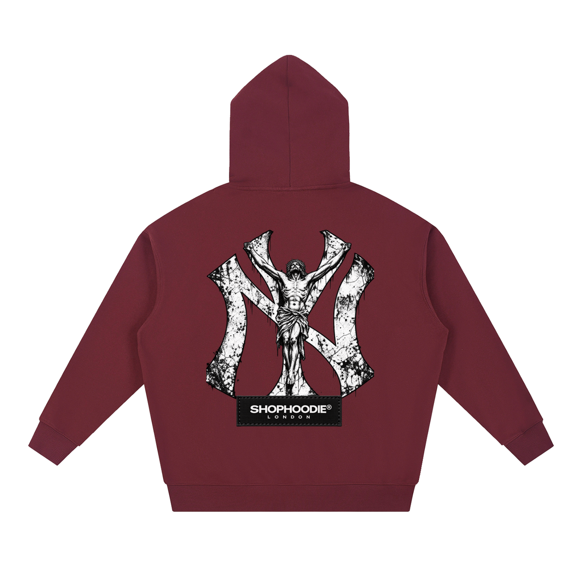 SHOPHOODIE® LONDON AVANT NY 430 GSM oversized heavyweight hoodie — product photograph 18