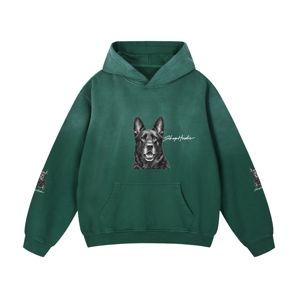 SHOPHOODIE® Sunfade Oversized Heavyweight 400 GSM Limited Run Hoodie – drop shoulder detail