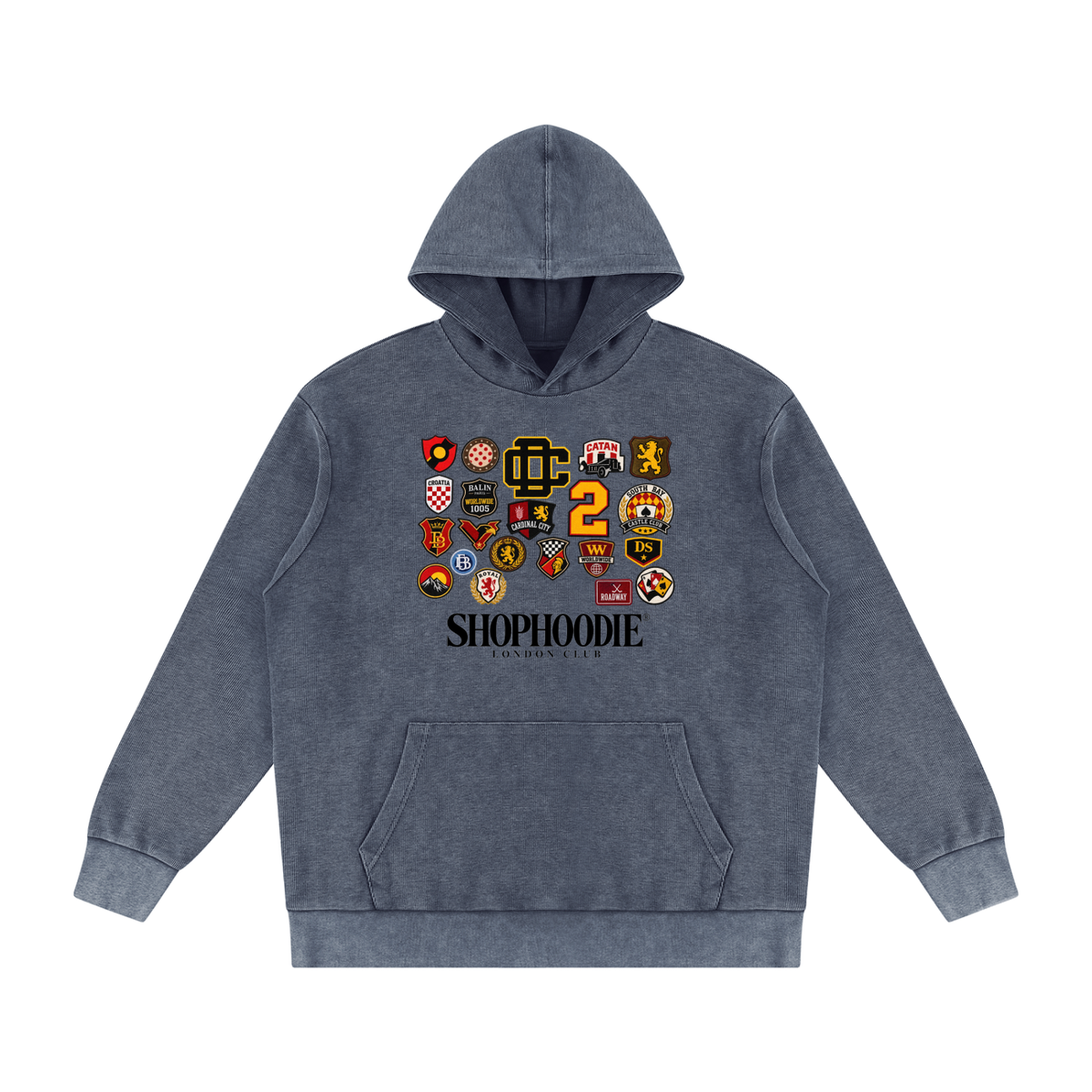 SHOPHOODIE® SHOPHOODD™ Made in London 340 GSM mineral wash oversized unisex hoodie — product image 9