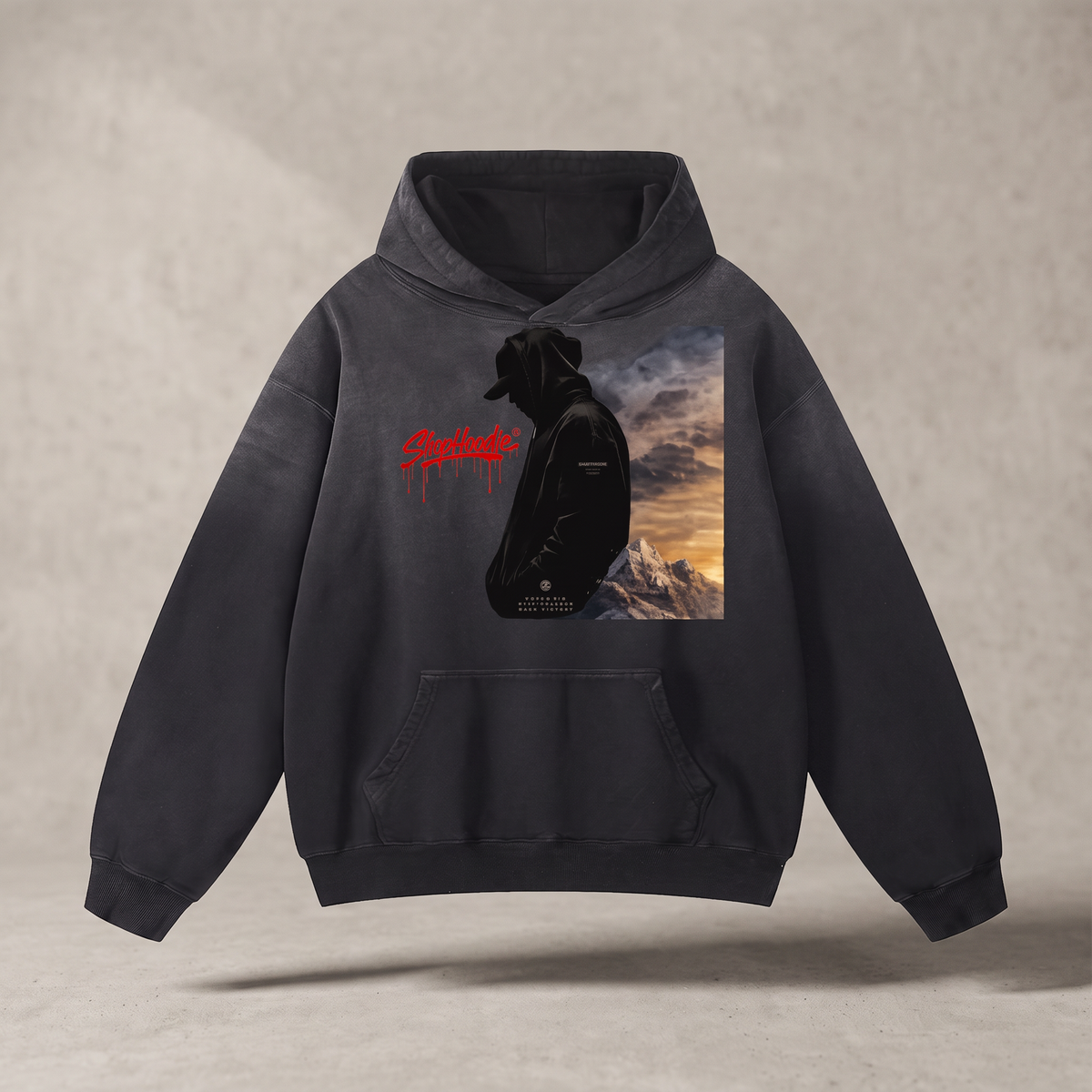 SHOPHOODIE® EAGLE VISION Heavyweight Sunfade Oversized Hoodie — 400 GSM