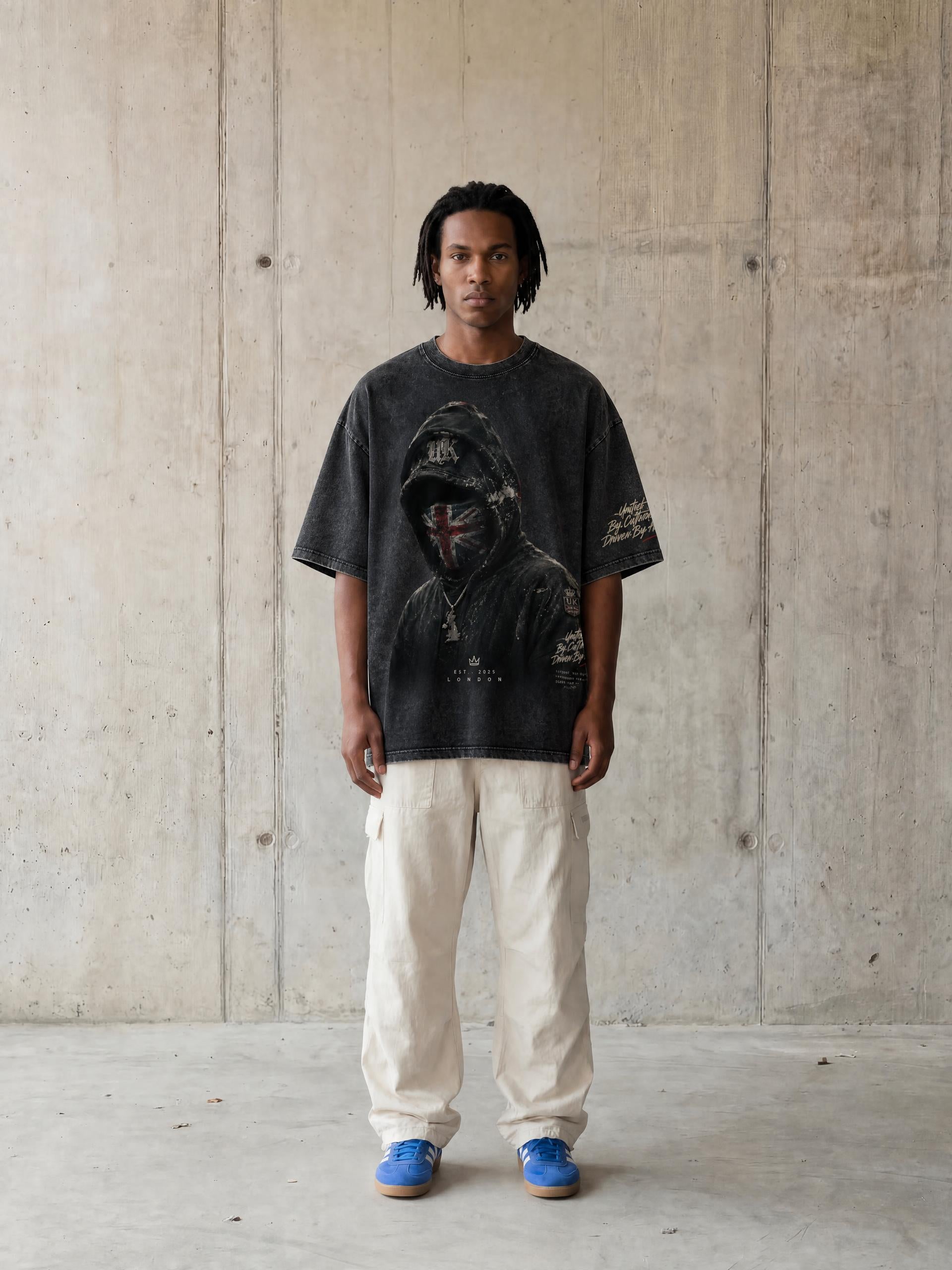 Snow Washed Oversized Cotton T-Shirt