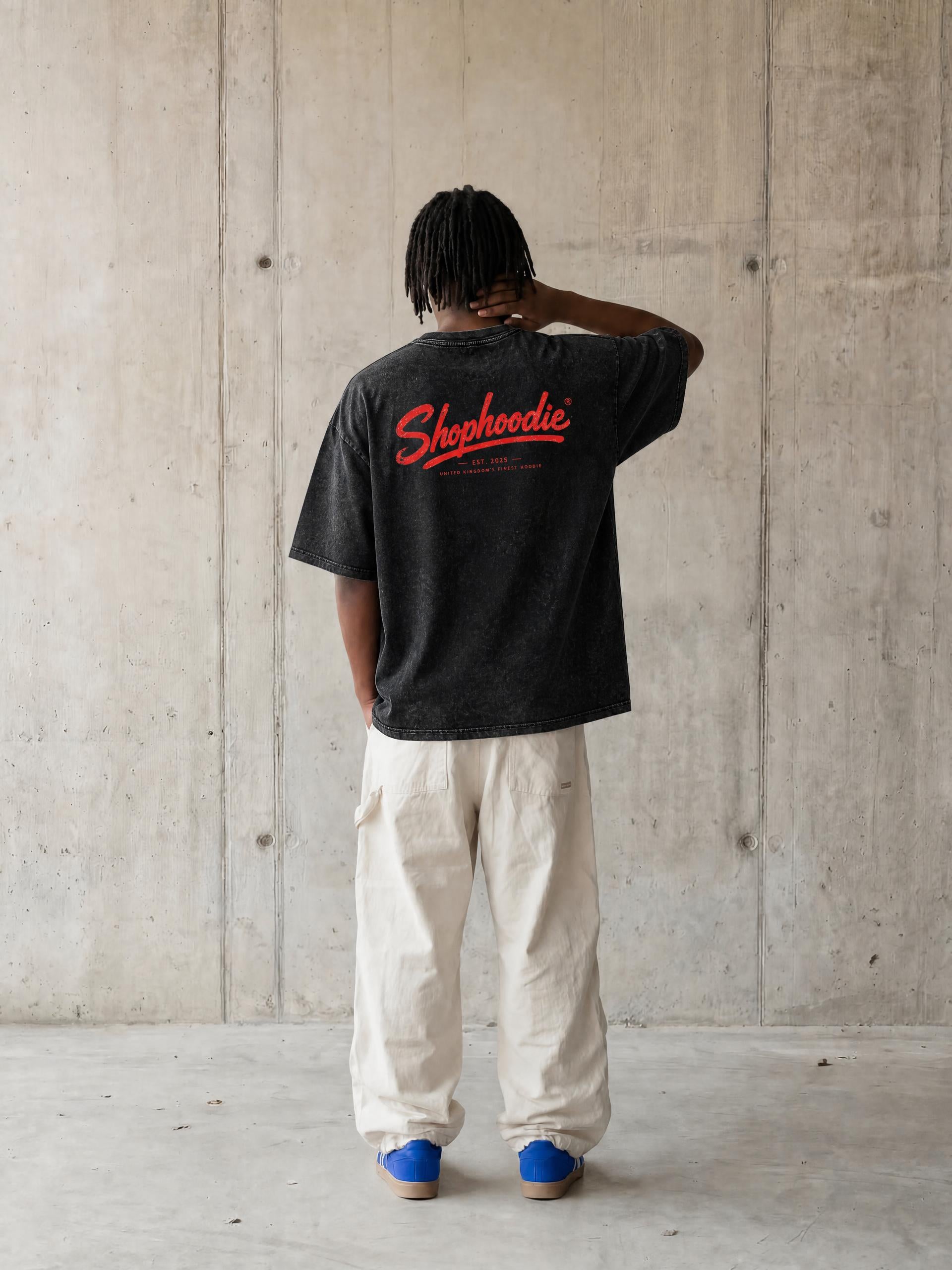 Snow Washed Oversized Cotton T-Shirt