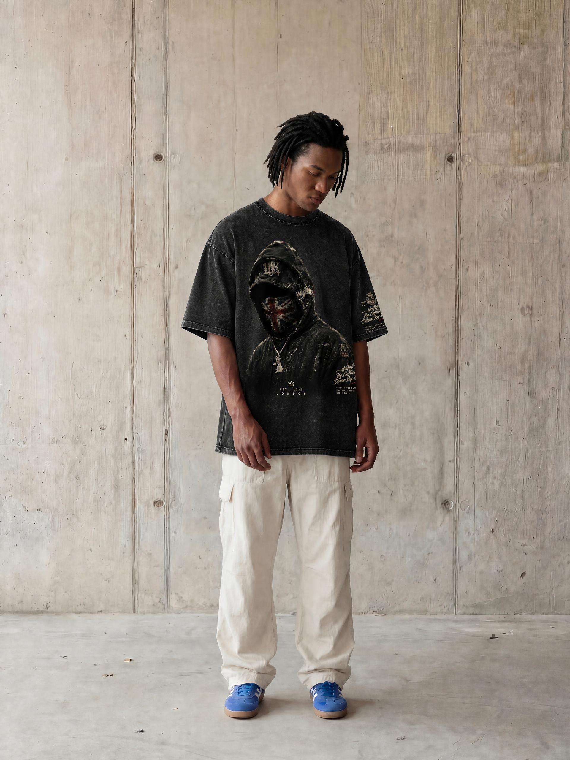 Snow Washed Oversized Cotton T-Shirt