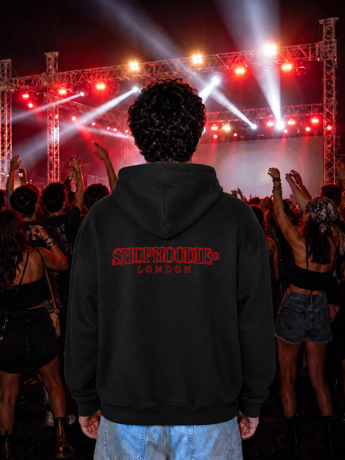 SHOPHOODIE® LONDON Sunfade Distressed Boxy Hoodie — 370 GSM product image 15