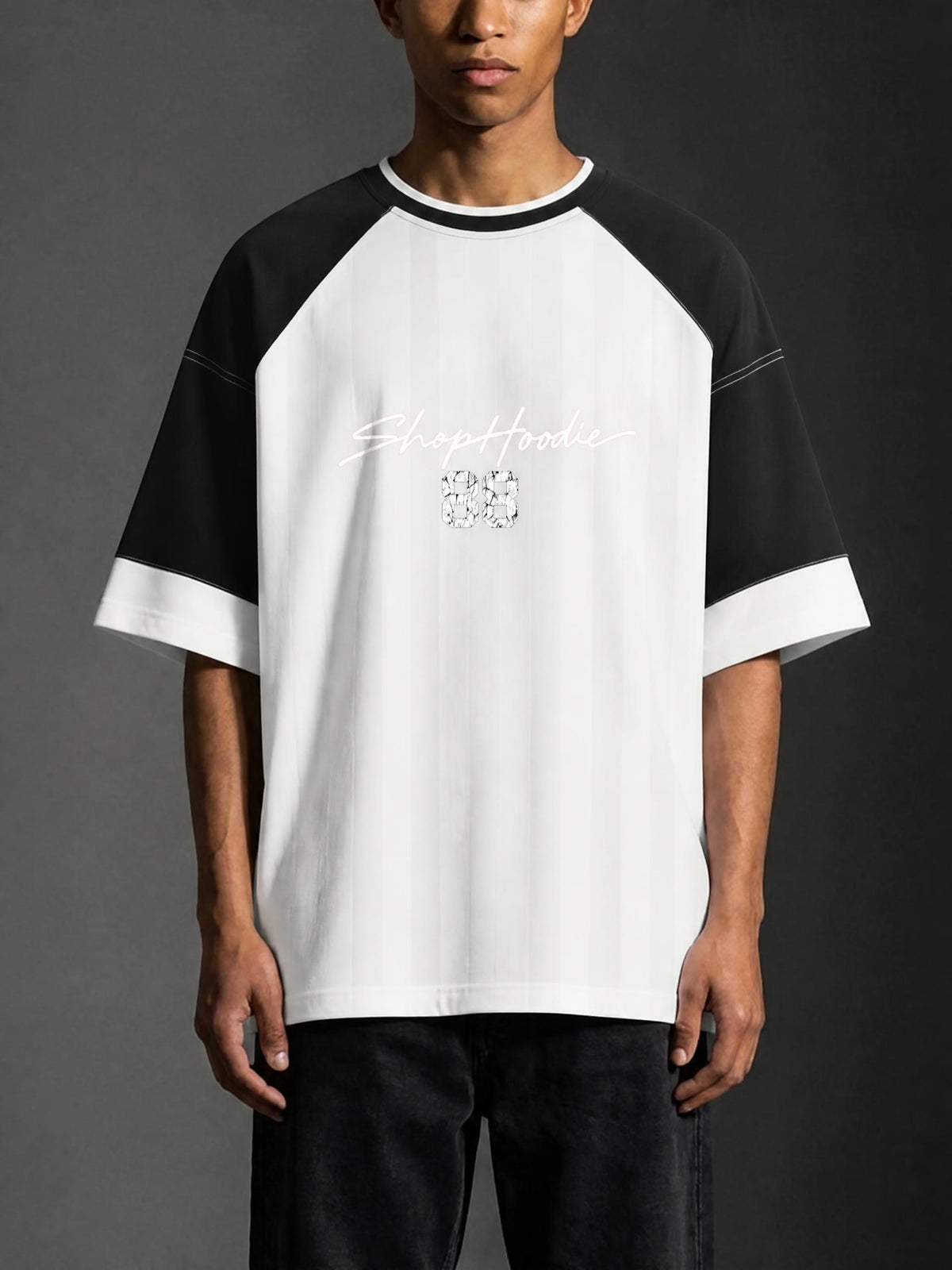SHOPHOODIE® 88 Unisex Striped Raglan Jersey — 150 GSM — view 13