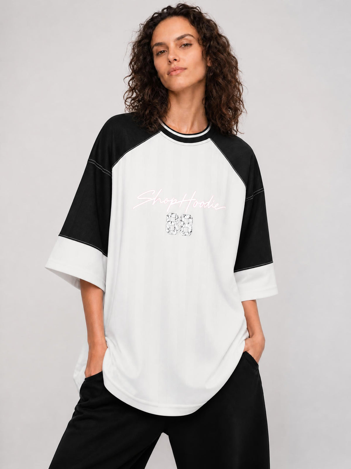 SHOPHOODIE® 88 Unisex Striped Raglan Jersey — 150 GSM — view 9