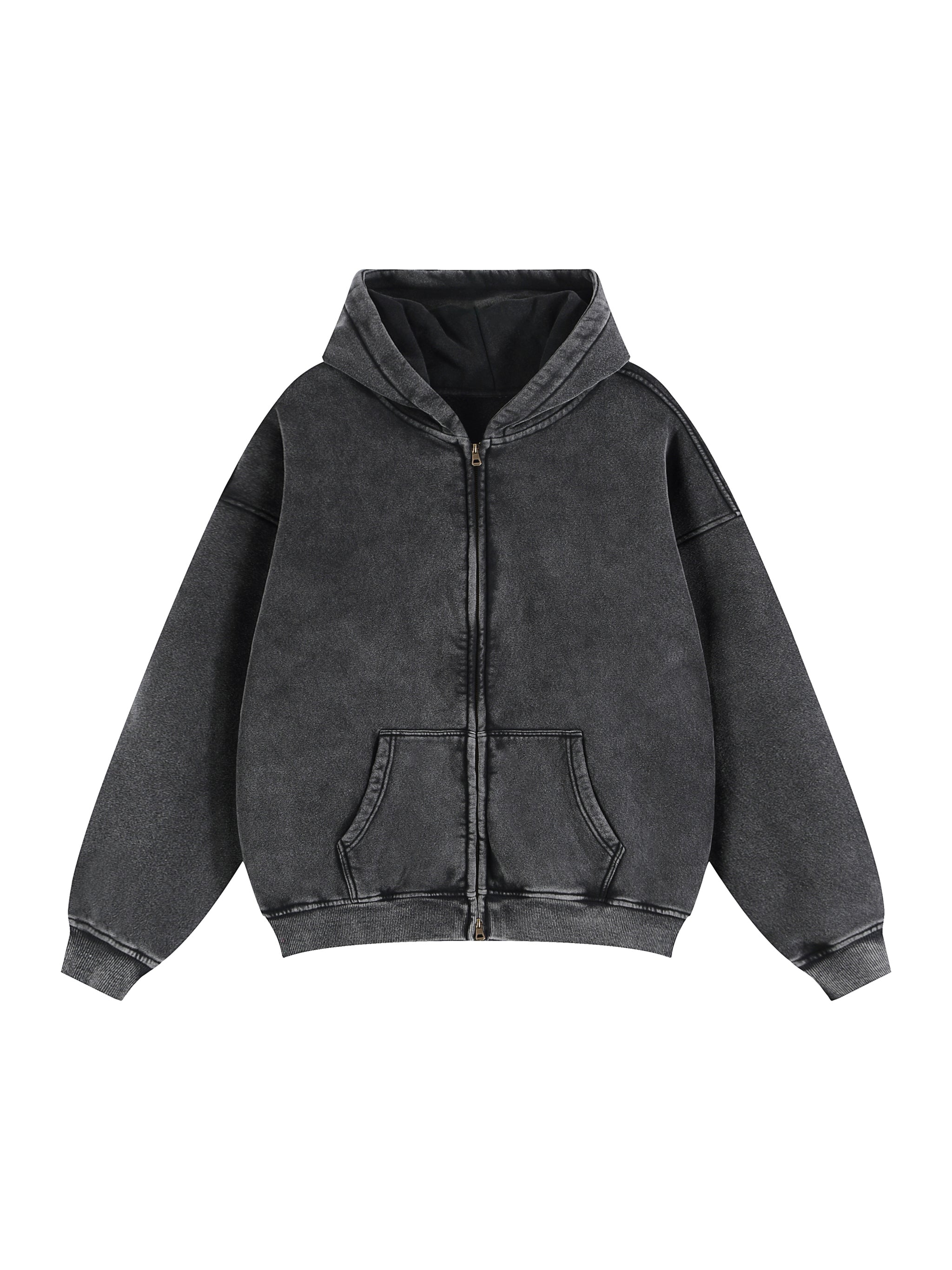 Sweat à capuche zippé en polaire carrée par Shop Hoodie