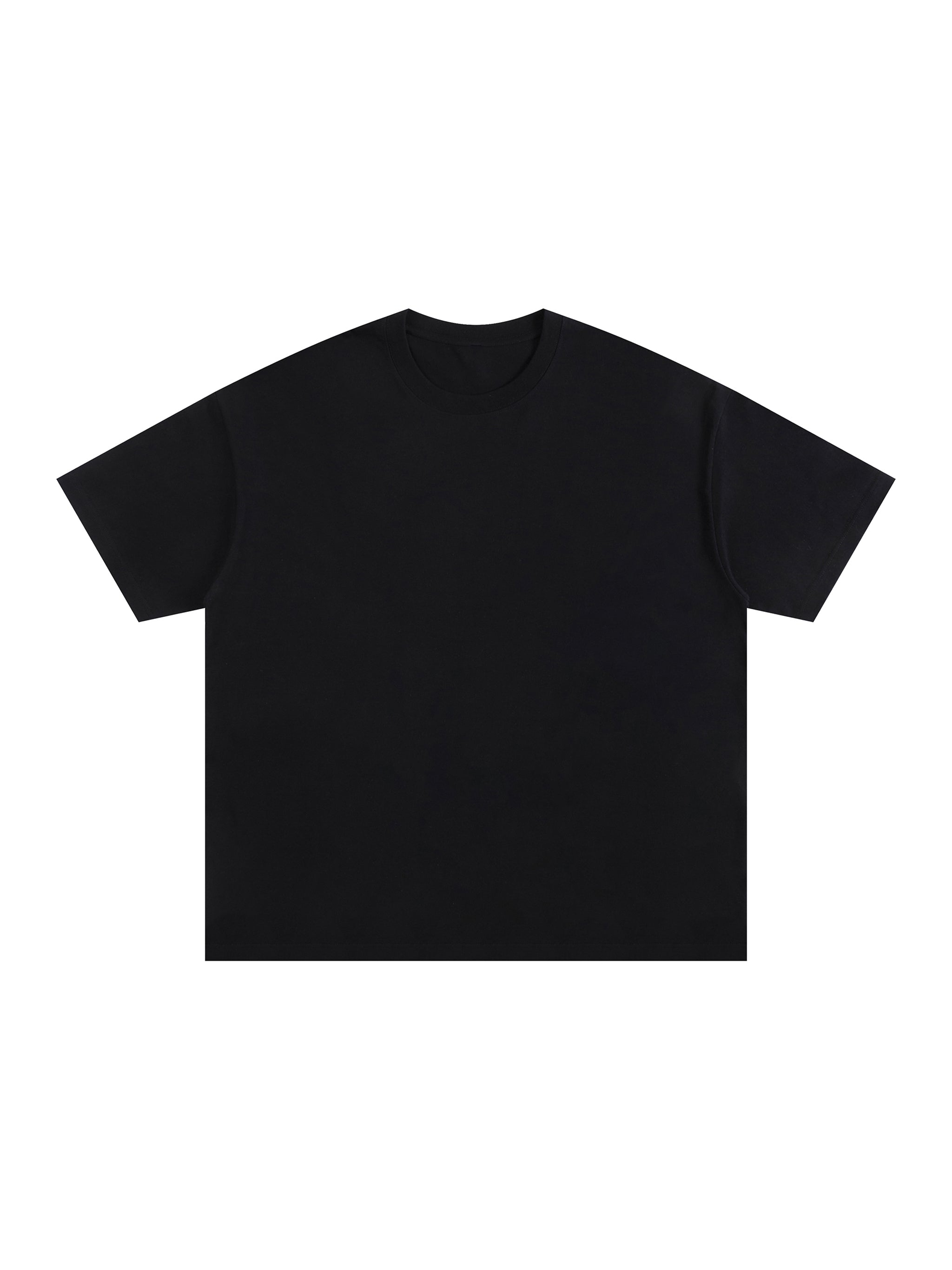 Black t-shirt on a white background