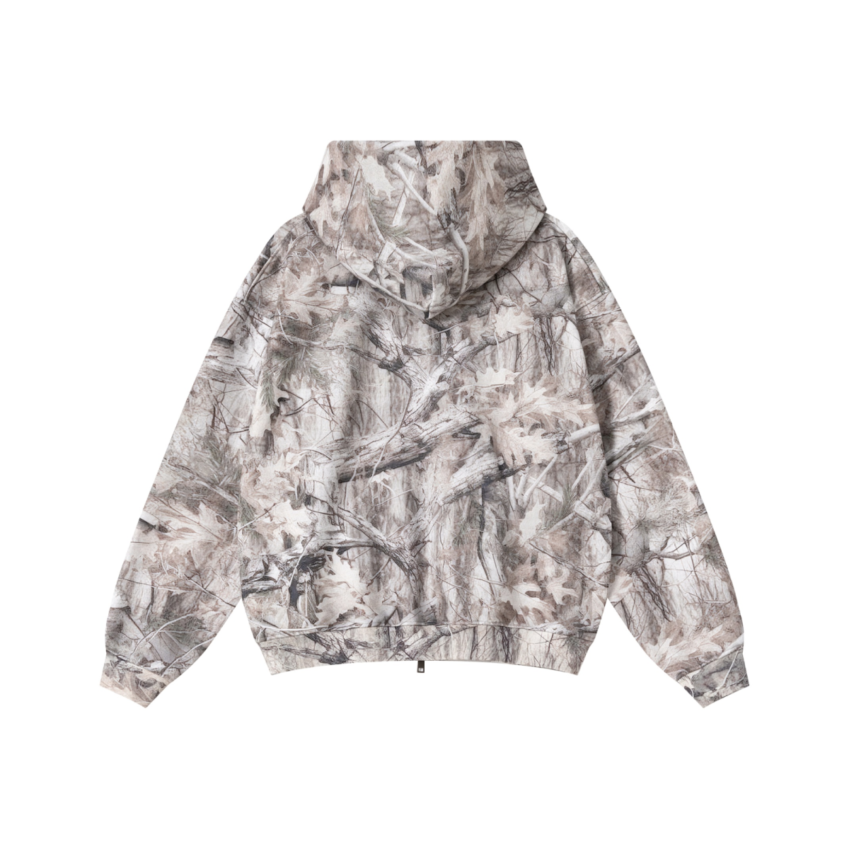 SHOPHOODIE® BLANK Camouflage Zip-Up Hoodie — 340 GSM — detail