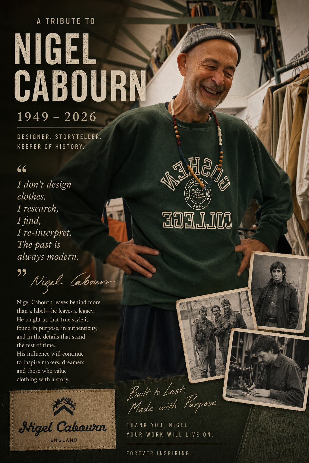 A Tribute to Nigel Cabourn