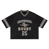SHOPHOODIE RUGBY 25 Boxy Striped Soccer Jersey