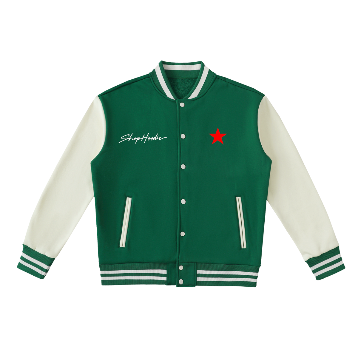 SHOPHOODIE® SH SIGNATURE AVANT Two-Tone Fleeced Varsity Jacket – product image 5