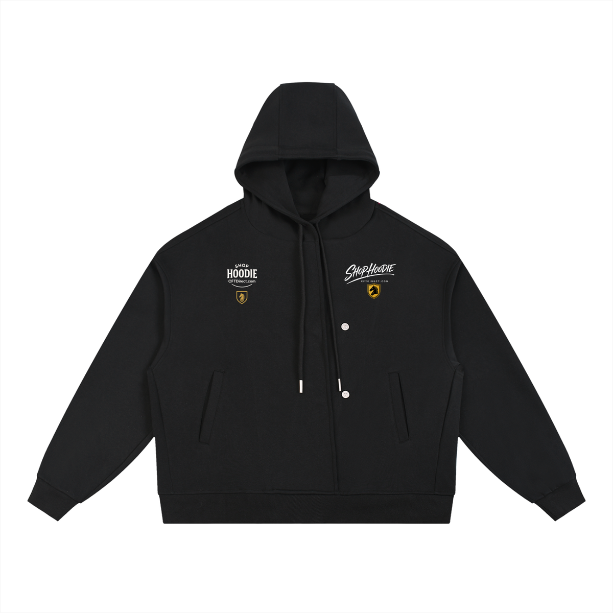 SHOPHOODIE® Boxy Button Placket Hoodie complete set