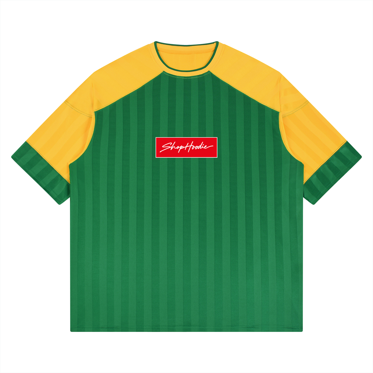 SHOPHOODIE® BOX LOGO Striped Raglan Oversized Jersey – product image 7