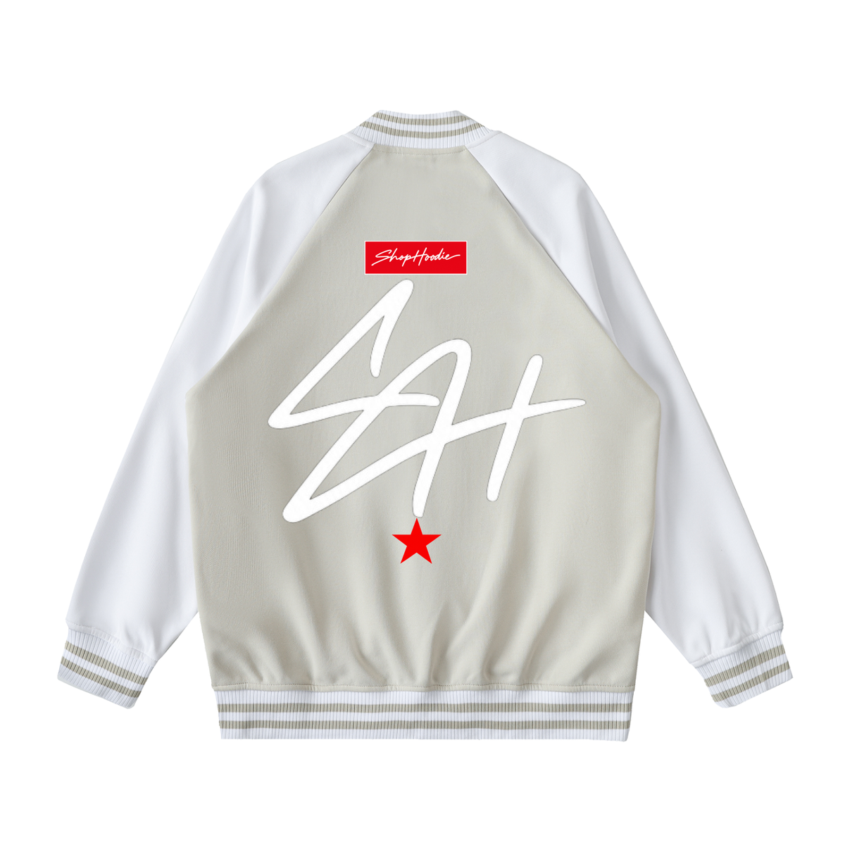 SHOPHOODIE® AVANT SH SIGNATURE Two-Tone Raglan Varsity Jacket – product image 4