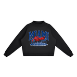 SHOPHOODIE® MIAMI Oversized Fleece Mock-Neck Sweatshirt — 350 GSM