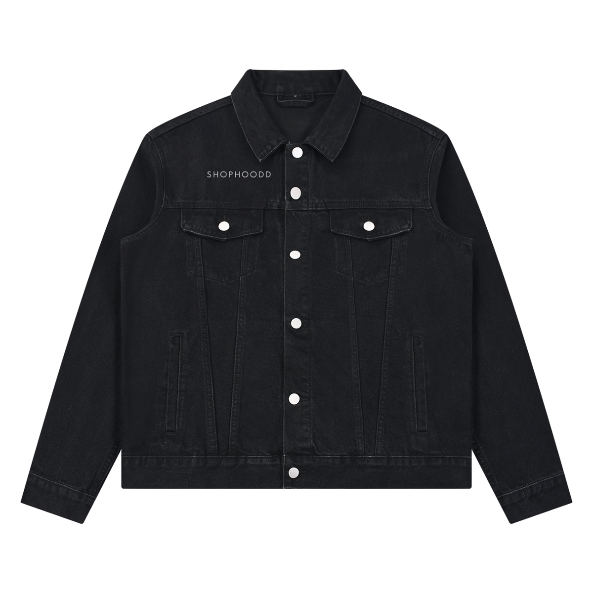 SHOPHOODIE® LONDON SHOPHOODD 440 GSM vintage-wash denim jacket — product image 1