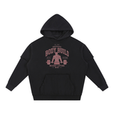 SHOPHOODIE® Body Build Snow Washed Raw Edge Double Layered Hoodie