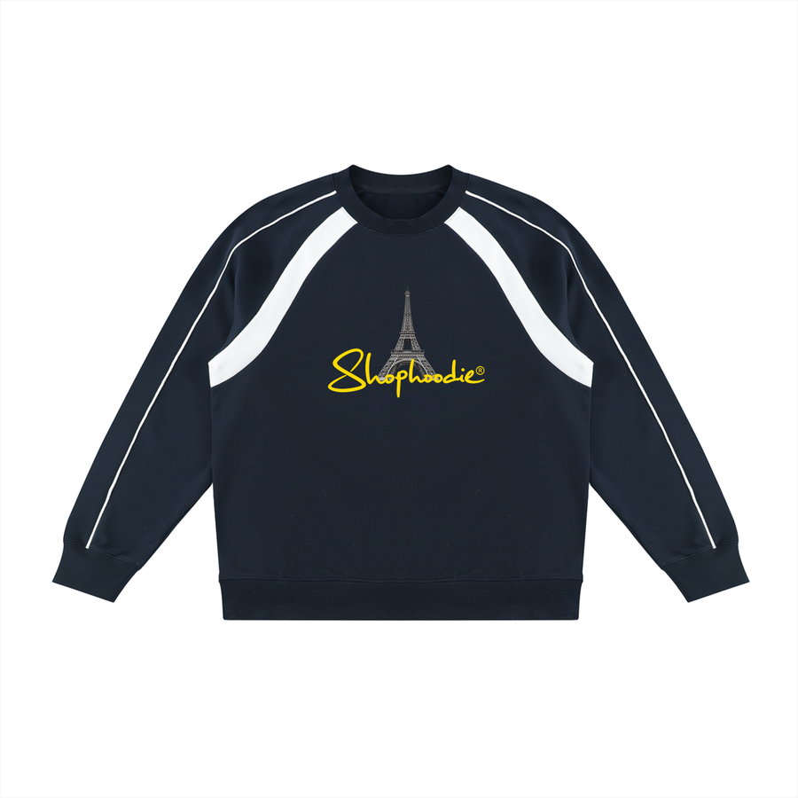 SHOPHOODIE® PARIS SPECIAL Colour Block Crewneck Sweatshirt — 320 GSM