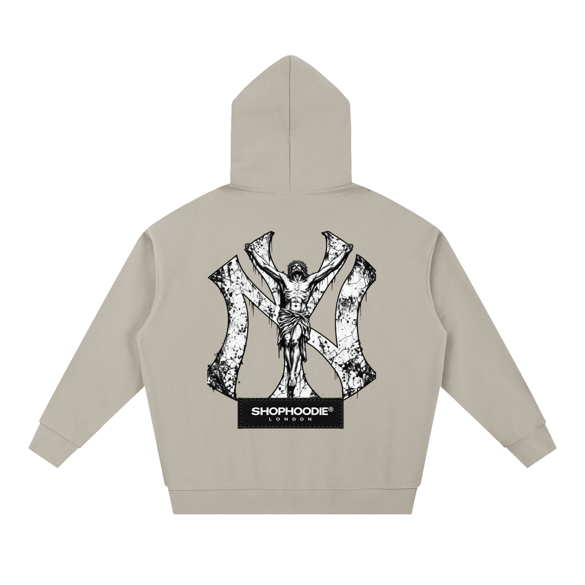 SHOPHOODIE® LONDON AVANT NY 430 GSM oversized heavyweight hoodie — product photograph 8