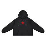 SHOPHOODIE AVANT LIMITED RED STAR  Vintage Wash Raw Edge Boxy Hoodie