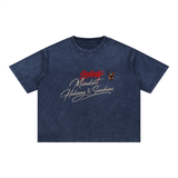 ShopHoodie® Mineral Wash Boxy Cotton T-Shirt – Mindset Holiday & Sunshine Signature