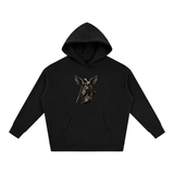 SHOPHOODIE® Oversize Fleeced Hoodie — Black & White, 350 GSM