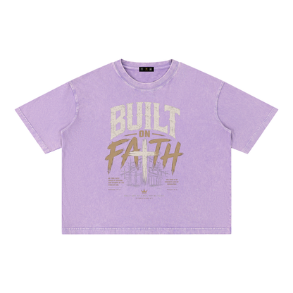 Shophoodies,Shophoodie,clothing,t shirt,built on faith,Christian t shirt