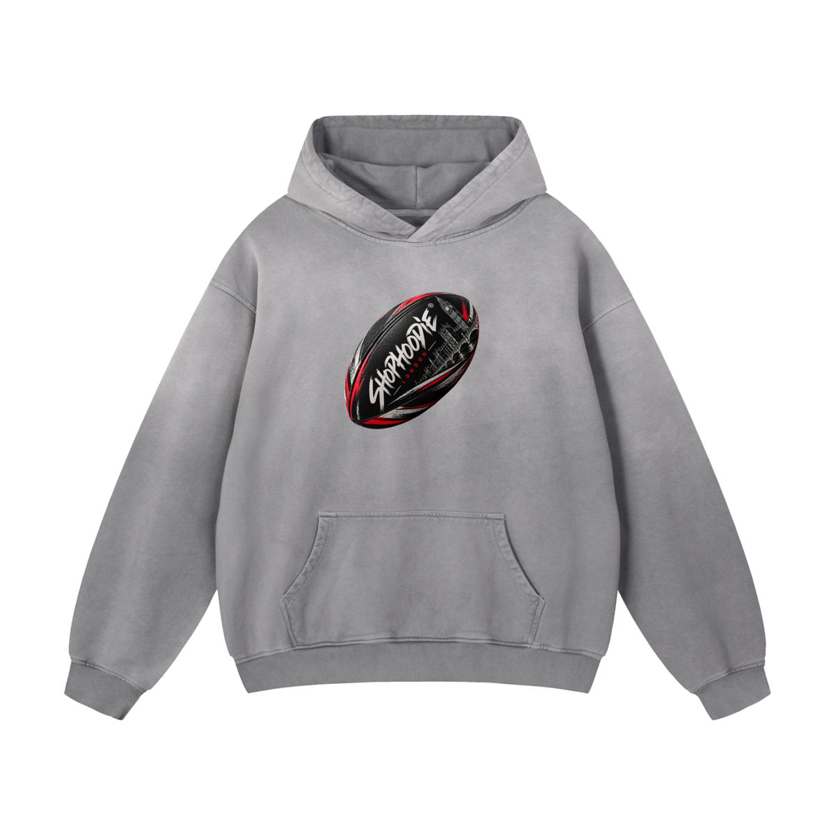 SHOPHOODIE LONDON Rugby 400 GSM unisex heavyweight sunfade oversized hoodie for rugby fans – image 3