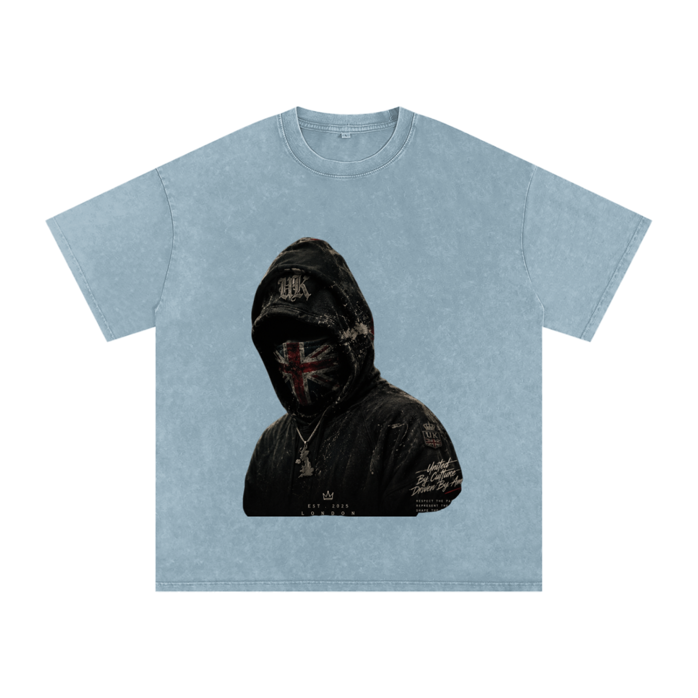 Snow Washed Oversized Cotton T-Shirt