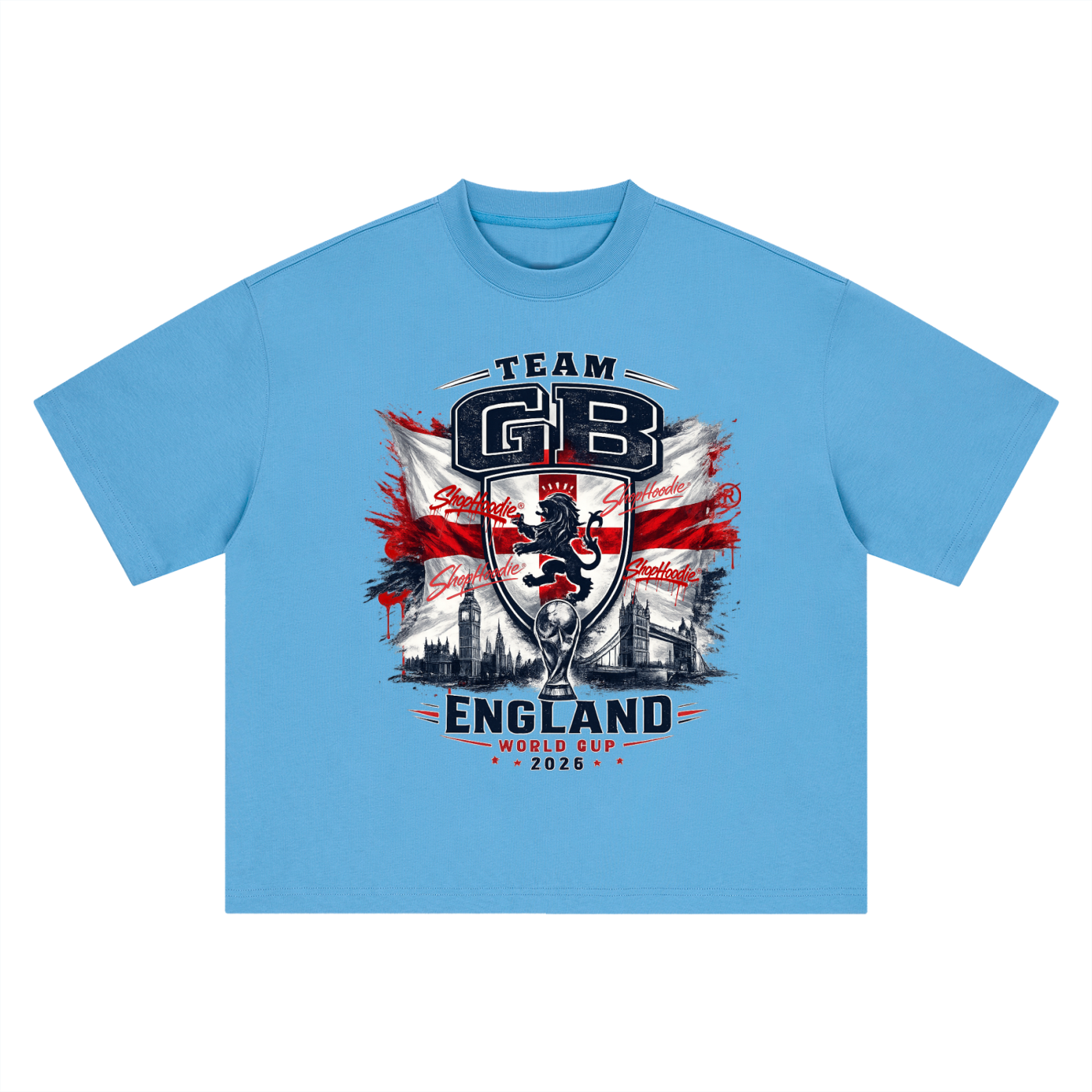 SHOPHOODIE® TEAM GB WORLD CUP 2026 BOXY OVERSIZED T-SHIRT