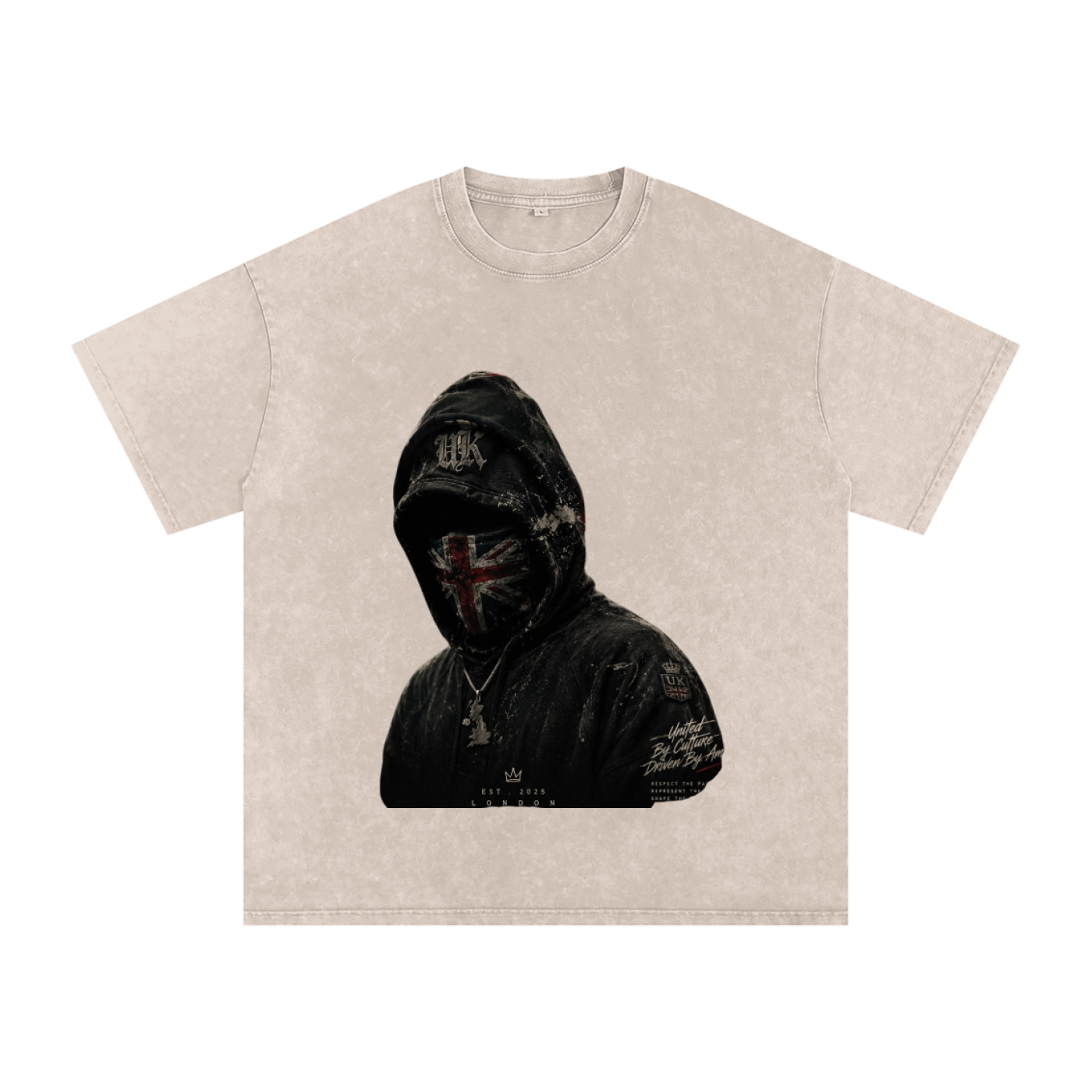 Snow Washed Oversized Cotton T-Shirt
