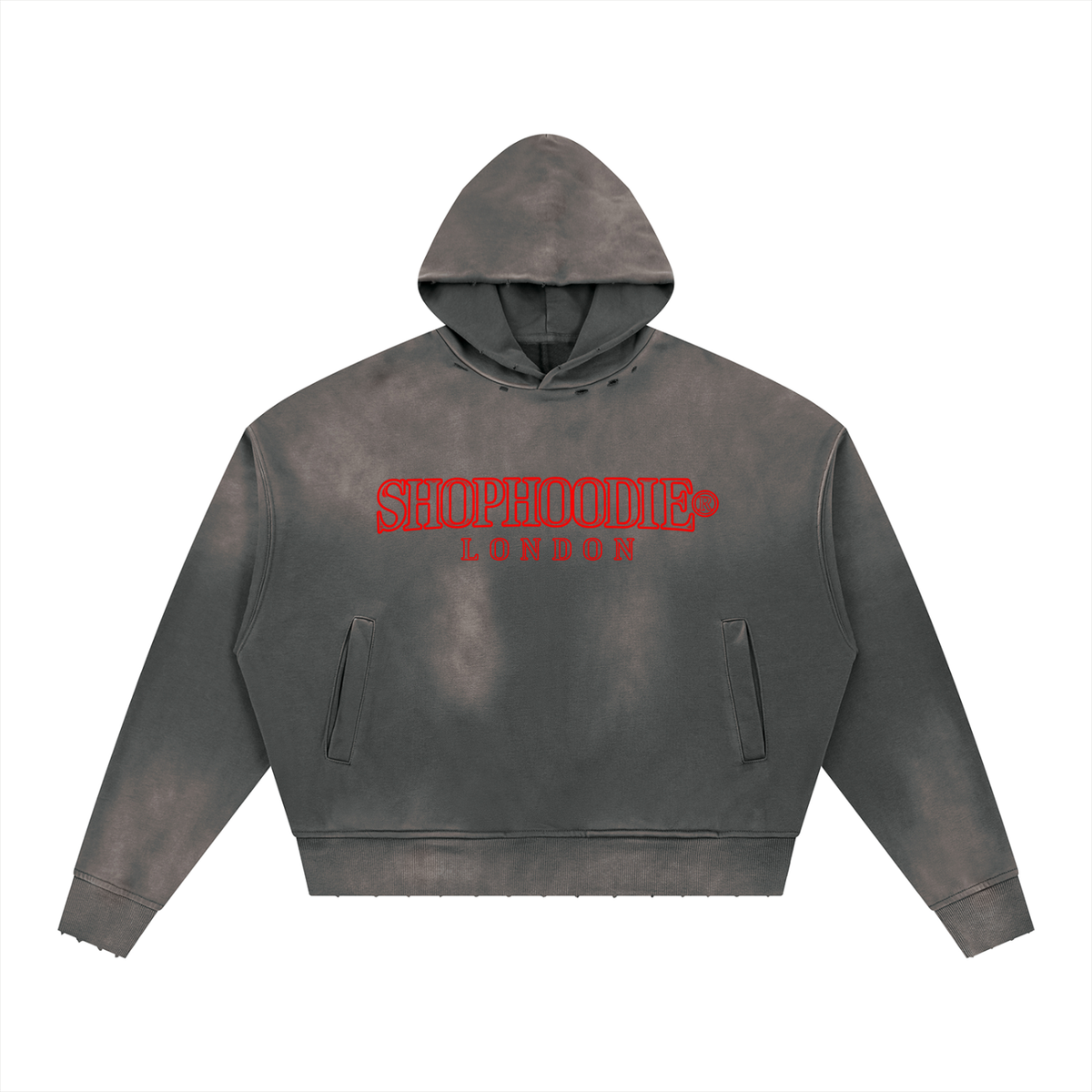 SHOPHOODIE® LONDON Sunfade Distressed Boxy Hoodie — 370 GSM product image 7