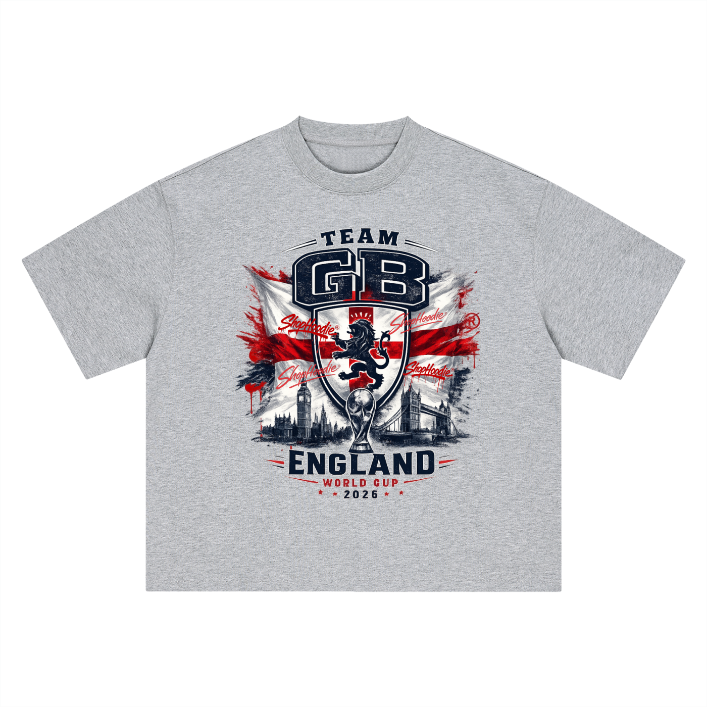 SHOPHOODIE® TEAM GB WORLD CUP 2026 BOXY OVERSIZED T-SHIRT