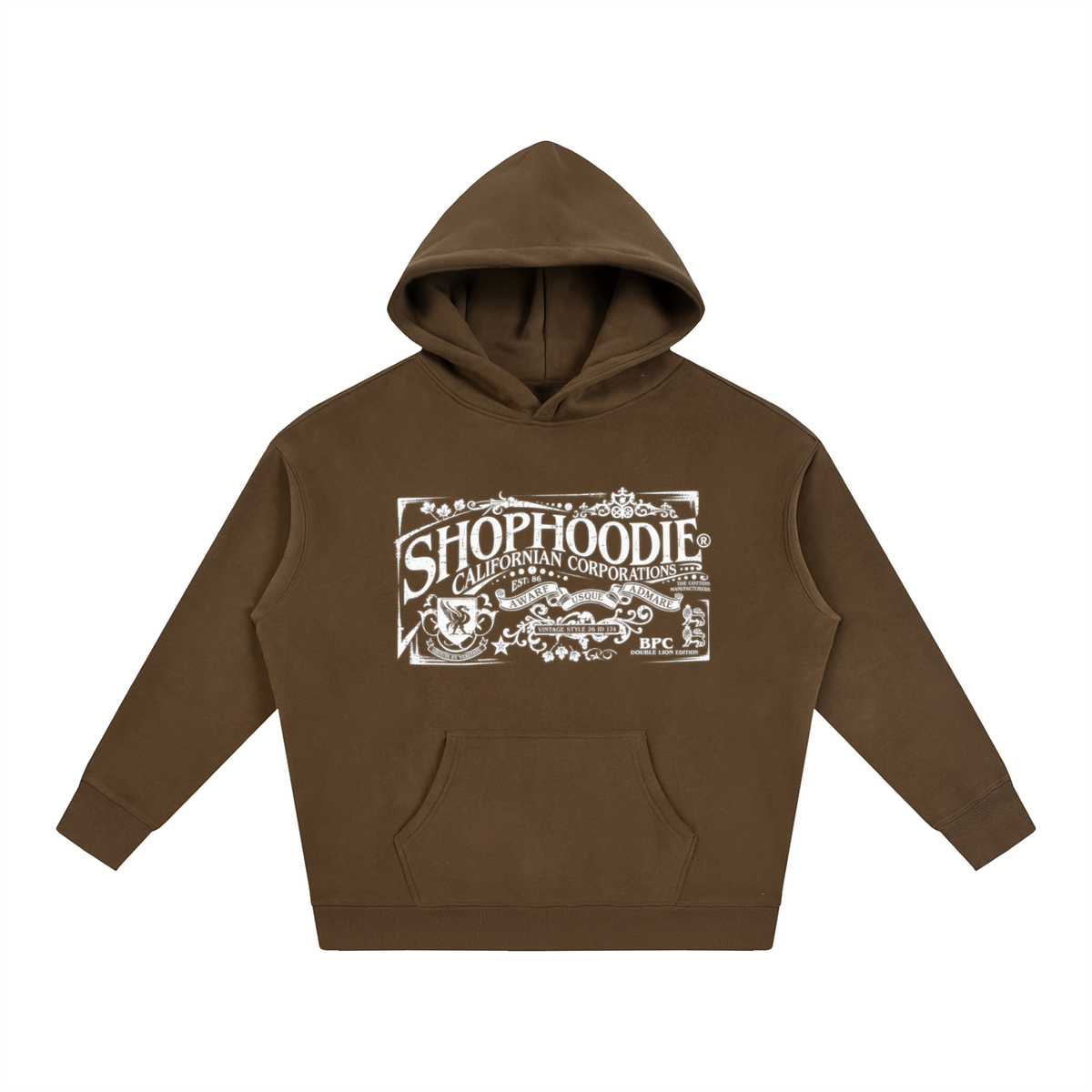 SHOPHOODIE® CALIFORNIA VARNAGE Oversized Fleeced Hoodie — 350 GSM