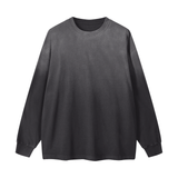 SHOPHOODIE Gradient Washed Long Sleeve T-Shirt