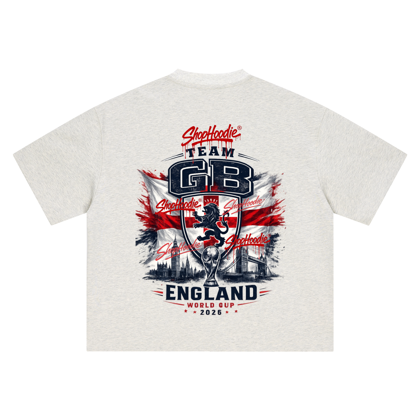 SHOPHOODIE® TEAM GB WORLD CUP 2026 BOXY OVERSIZED T-SHIRT