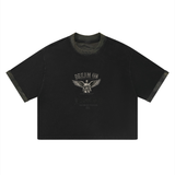 SHOPHOODIE® AMBITION DREAM ON CAMO Boxy Panel T-Shirt — 250 GSM