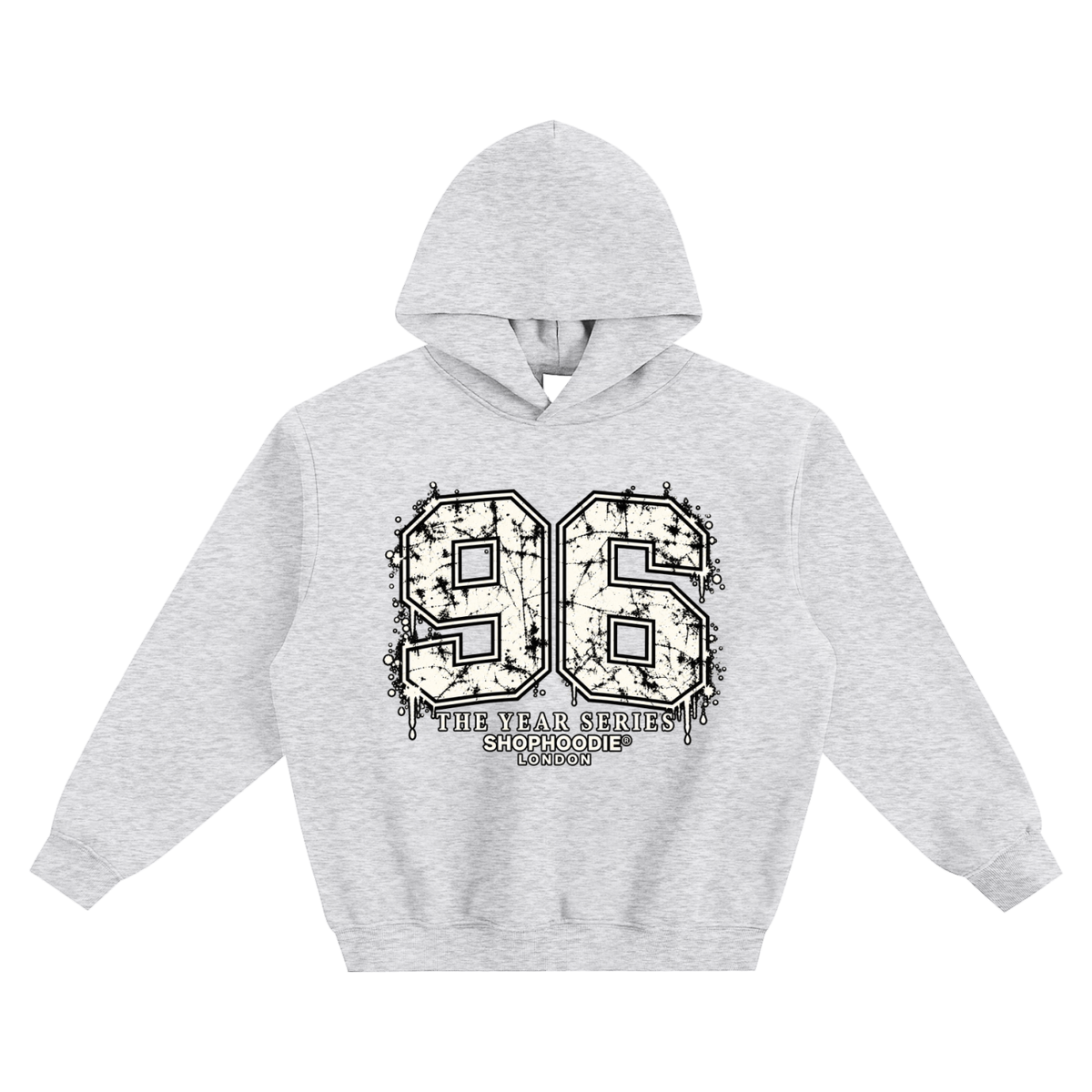 SHOPHOODIE® LONDON 96 Fleeced Boxy Hoodie — premium unisex streetwear — view 9