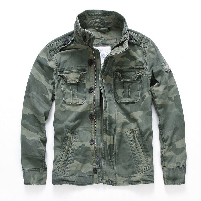Camouflage denim jacket by Shop Hoodie