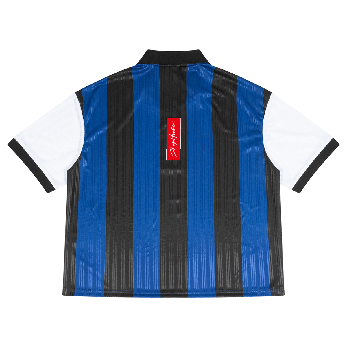 SHOPHOODIE® Boxy Striped Collared Oversized Soccer Jersey – product image 6