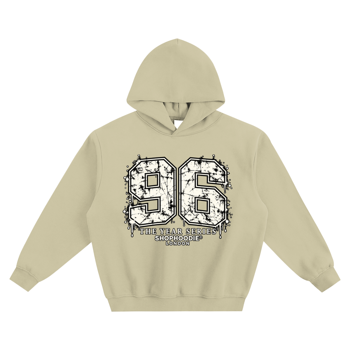 SHOPHOODIE® LONDON 96 Fleeced Boxy Hoodie — premium unisex streetwear — view 5